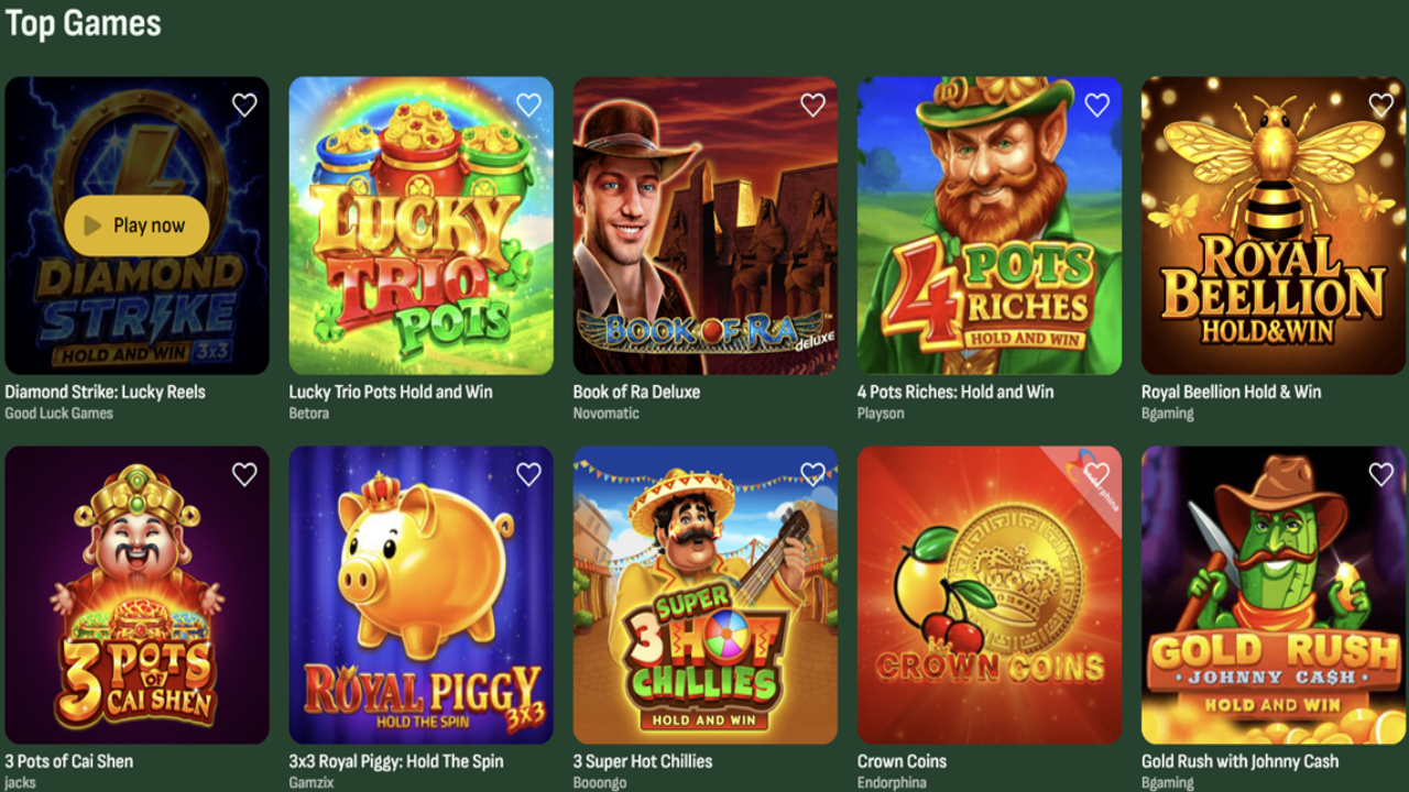 Betsixty casino games